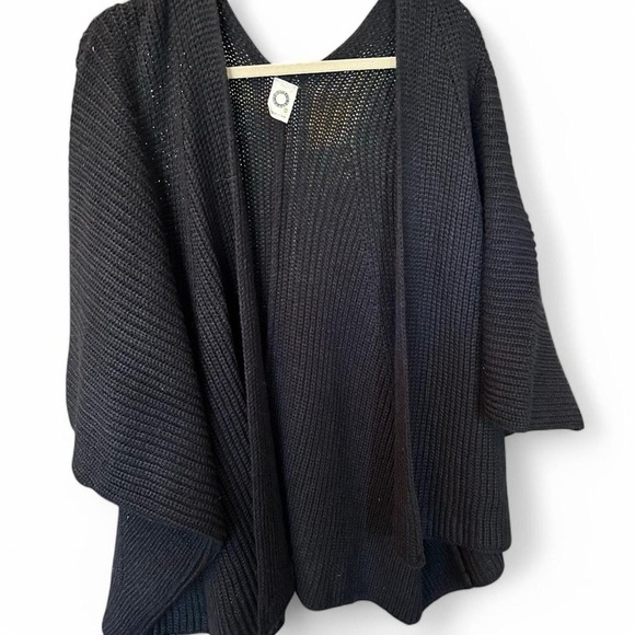 Anthropologie Akemi + Kin Black Knit Open Front Cardigan -O/S - Picture 3 of 6